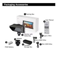 Moniteur de terrain professionnel VILTROX DC-550 5,5 pouces à écran tactile 1920x1080 4K 30Hz HDMI 3D LUT pour studio et réalisateur
