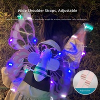 Cadeau d'anniversaire, accessoire de dos pour la Journée des enfants, jouet ange électrique, ailes de papillon lumineuses pour petites filles à porter sur le dos
