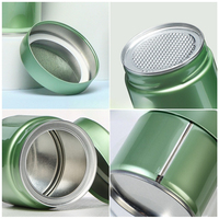 Boîte en métal pour matcha, boîte ronde en fer blanc pour café, boîte en fer, joint en aluminium, couvercle fileté, boîte scellée, boîte à thé, boîte vide