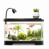 Aquarium écologique en plastique / Terrarium pour tortues / Aquarium paysager - Design moderne pour usage intérieur 5L Accessoires d'aquarium avec filtration