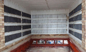 Fourneau à foyer industriel à grande capacité, structure en acier bleu avec deux plateformes et panneaux de ventilation - Product Image 5