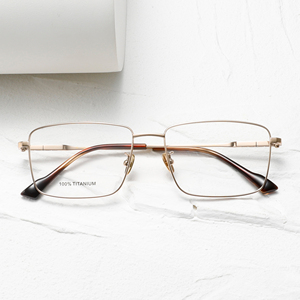 Shenzhen factory new feather Business-grade titanium <b>eyeglass</b> Customizable <b>frames</b> Logo embossed <b>frames</b> - Product Image 6