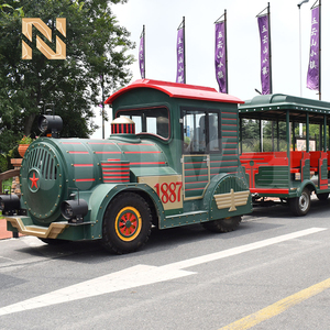รถไฟดีเซลไร้ราง 58 ที่นั่ง คัมมินส์ 96 กิโลวัตต์ ความเร็ว 30 กม./ชม. สำหรับสวนสนุก ขายโดยผู้ผลิต - Product Image 4