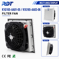 Ventilador Axial de Refrigeración K1G165-AA01-06 EC 24V 255x255x110mm 2230 RPM con Rodamiento de Bolas para Gabinete Inversor, Reemplazo de Ventilación