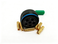 Connecteur D38999/26WH06SN, connecteur circulaire à verrouillage par filetage à 6 positions, coque en aluminium, contacts de prise plaqués or
