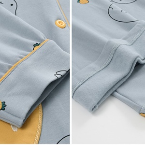 Pyjamas personnalisés pour femmes grandes tailles, 100% coton, manches longues, imprimés de dessins animés, ensembles de vêtements de nuit, taille personnalisée, tricotés - Product Image 6