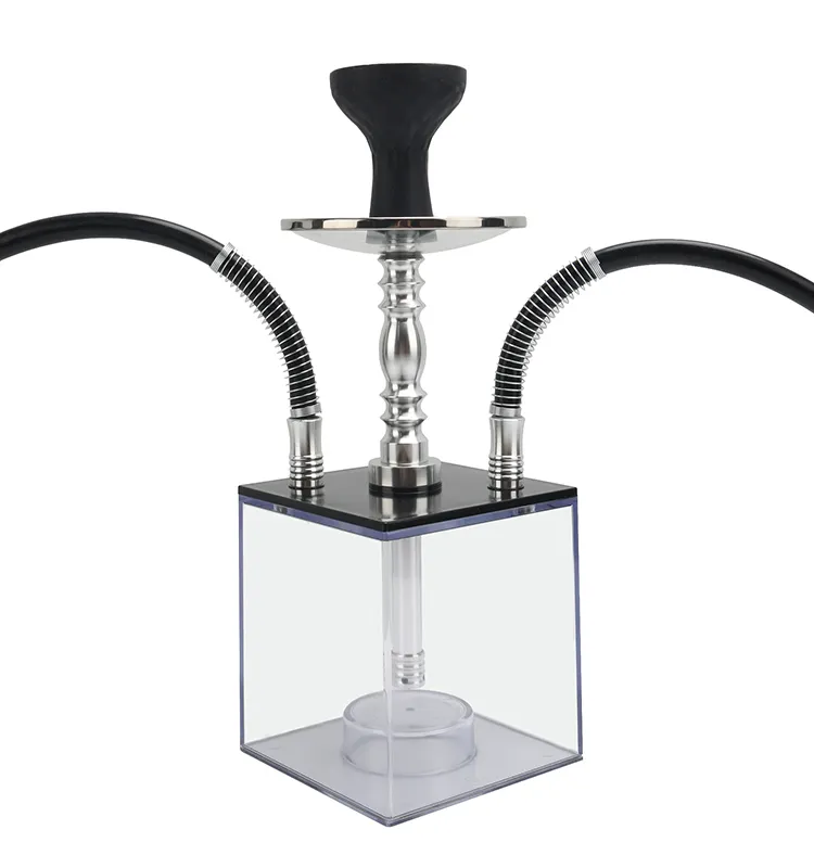 Tabac transparent en acrylique, shisha hookah, nouveau modèle, lampe LED, vente en gros
