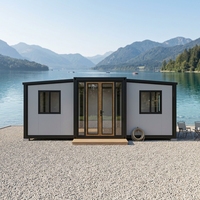 Maison conteneur extensible moderne entièrement meublée 2 chambres 40 pieds prête à vivre, maison modulaire préfabriquée avec bureau à domicile