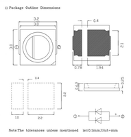 LED SMD 3030 rouges pratiques à montage en surface personnalisées pour module de carte de circuit imprimé LED