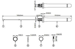 אנטנות חיצונית 868 mhz עם מחבר ufl - Product Image 4