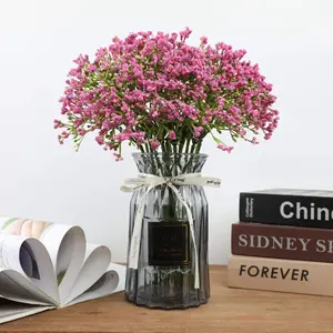 Oferta Especial: Decoración para Bodas, San Valentín, Graduaciones, Flores Artificiales de Gypsophila de Seda de Tacto Real, Coloridas, 32 cm - Product Image 3