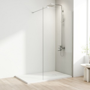 Top Ranking Bathroom Walk In Frameless <strong>Shower</strong> Door 8mm Tempered Glass Fixed Frameless <strong>Shower</strong> Screen