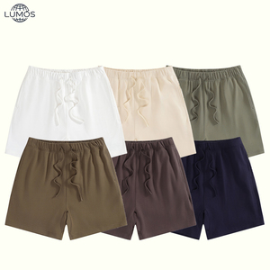 Pantalones Cortos Unisex <span class=keywords><strong>de</strong></span> Algodón Grueso <span class=keywords><strong>de</strong></span> 330 g/m², Cintura Elástica con Cordón, Logotipo Personalizado, Pantalones Cortos Casuales para <span class=keywords><strong>Hombre</strong></span> - Product Image 2