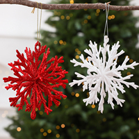 Ornements de Noël en plastique flocon de neige les plus vendus aux États-Unis et en Europe – Pendentifs de Noël de haute qualité