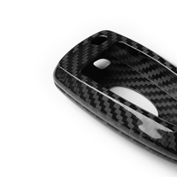 Housse de clé de voiture en carbone pour Ford Edge Mondeo Mustang, étui de clé en fibre de carbone, coque de clé, accessoire intérieur de voiture