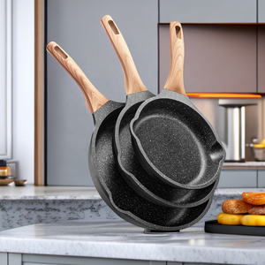 Fabricant de poêles <span class=keywords><strong>à</strong></span> poisson antiadhésives lavables au lave-vaisselle 3 pièces en aluminium moulé sous pression de haute qualité pour chef - Product Image 1