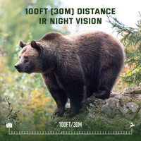 Wildcamera Outdoor 30MP 1080P HD Caméra de surveillance de la faune avec vision nocturne infrarouge, étanche IP67, sans fil, pour la chasse, pièges photo WiFi/SD CMOS solaire