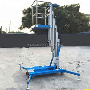 Meilleur prix 135 KG 6/8/10 M CE approuvé Portable hydraulique en alliage d'aluminium mât unique ascenseur un homme pousser autour de l'ascenseur Vertical - Product Image 6