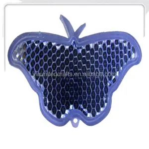Emniyet reflektör yıldız kolye PVC yansıtıcı dişli anahtarlık kelebek şekli özel akrilik refleks reflektör
