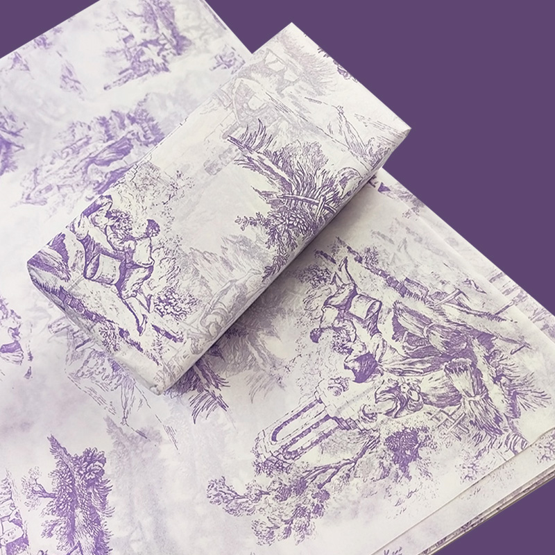 Escena vintage violeta claro