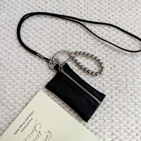 Dompet koin kulit PU Mini, dompet kunci lipstik leher mewah, dompet koin gantungan, tas sederhana