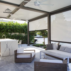 Pergola a LED Gazebo in alluminio PVC con feritoia eco-friendly antivento protezione UV bioclimatica verniciato a polvere libero <span class=keywords><strong>giardino</strong></span> - Product Image 4