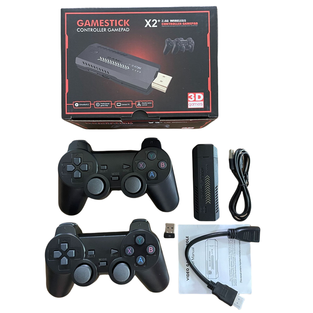 X2 Video Consoles Plays Tation Game Joystick 2.4G Wireless Controller Gaming Stick 4K 30000 64Gb Retro Games for Ps1/Gba/Nes