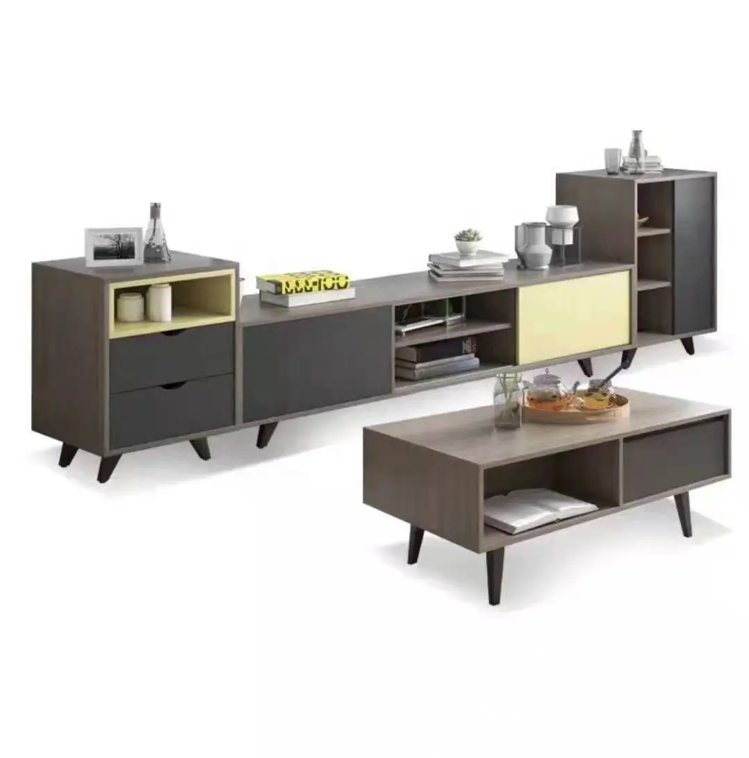 TV-Rack Modernes Wandschrank-und Couchtisch-Set