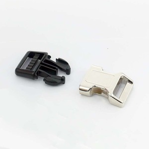 Hebilla de liberación lateral de aleación de zinc de 20 mm plateada resistente al desgaste para bolsos, cinturones, mochilas y herrajes - Product Image 2