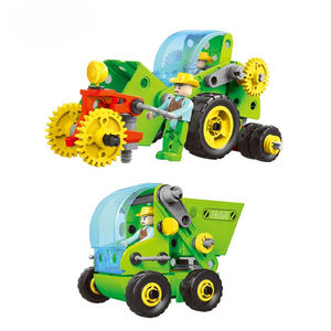 Assemblando i puzzle giocattolo per <span class=keywords><strong>bambini</strong></span> camion di costruzione della città 4 in1 veicoli diecast smontano i giocattoli per camion - Product Image 5