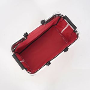 Panier de courses pliable portable pour l'extérieur, boîte de rangement rectangulaire isolée avec couvercle pour le camping et les pique-niques - Product Image 5