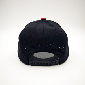 Casquette de baseball de golf respirante à 6 panneaux de haute qualité en tissu polyester, réglable avec fermeture à pression, visière incurvée, motif léopard à pois Dobby - Product Image 6