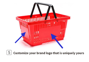 Vente directe des fabricants, panier de courses de supermarché de 20 L avec poignée confortable, panier en plastique de qualité pour les courses - Product Image 4