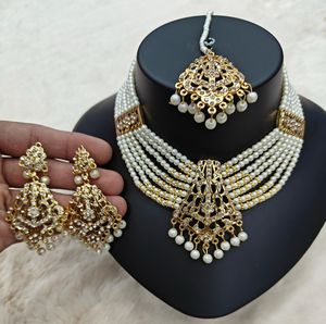 Colección de collares con cuentas chapadas en oro de último diseñador para niñas y mujeres, conjunto de joyería de fiesta de fábrica India - Product Image 3