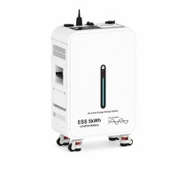 Générateur solaire à onde sinusoïdale pure 6200W, stockage d'énergie tout-en-un 5120Wh LiFePO4, charge rapide 4000W, 6000 cycles