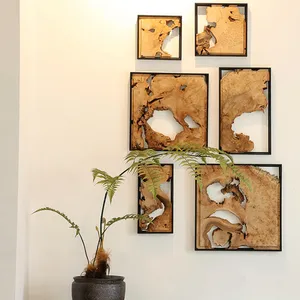 クリエイティブなデザインオフィス家の装飾木彫り壁アート木製装飾壁アート