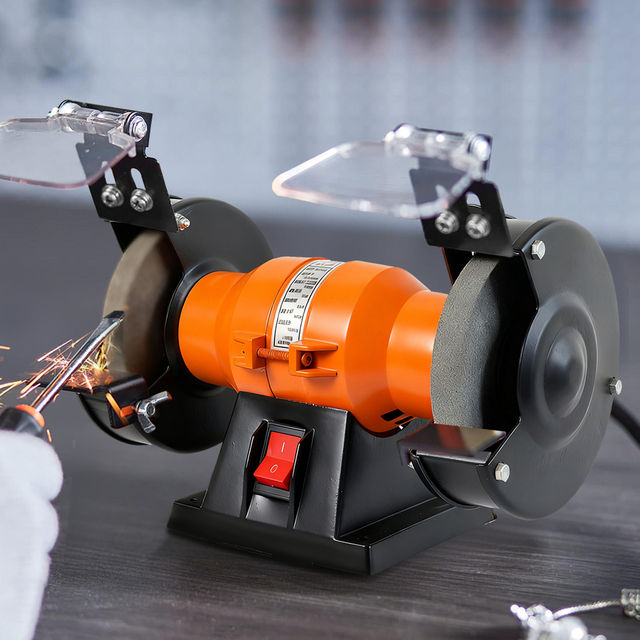 JULANTE Custom Professional Industrial Table Type High Speed 220V Electric Metal Polishing Grinding Machine Mini Bench Grinder