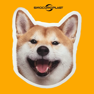 Panneau personnalisé pour chiens de compagnie Panneau en tôle creuse PP Panneau de signalisation Happy Face Panneau de bienvenue pour publicité et événement Décoration de fête Promotion - Product Image 2