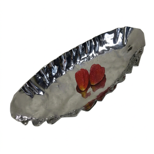 Décoration d'intérieur, plateau à fruits en aluminium, design moderne et élégant, finition miroir, écologique, durable, qualité alimentaire - Product Image 1