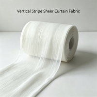 Tessuto Voile in Poliestere a Righe Verticali Intrecciate, Resistente alle Pieghe, per Tende Commerciali e Alberghiere, Fornitura Diretta dalla Fabbrica