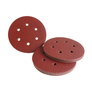 Red <strong>Sand</strong> Paper Disc with Hook and Loop 5 Inch Sanding Disc - Product Image 3