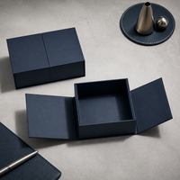 Boîte cadeau rigide de luxe en forme de livre, fermeture magnétique, poignée, écologique, recyclable, carton gris, logo personnalisé, matériaux recyclés