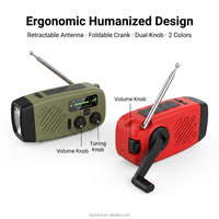 Radio de Emergencia Portátil Multifunción, Altavoz Inalámbrico, Manivela, Carga Solar, Alarma SOS, Banco de Energía, Radio Dab+ NOAA FM WB