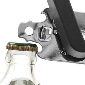 Ouvre-boîte en acier inoxydable transfrontalier 3-en-1 multifonctionnel, outil de cuisine manuel avec décapsuleur intégré au design du manche - Product Image 2