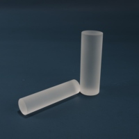 Abat-jour cylindrique en verre optique sablé et dépoli, usiné avec précision, petit couvercle de lampe en verre percé, taille personnalisée