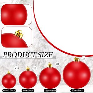 In the Trend Environmental Friendly Classic Xmas Decor Large <b>Plastic</b> Silver/Gold/Red Christmas Balls <b>Tree</b> Ornaments - Product Image 2