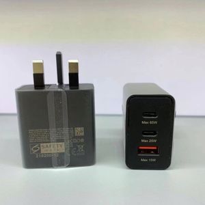 PD 65W A+2C Wall Charger EU US UK Plug Mobile Phone Fast Charging Power <b>Adapter</b> <b>Type</b>-<b>C</b> Phone Charger for S24 S23 S22 S21 - Product Image 4