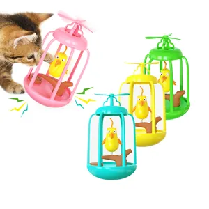 2023新产品仿真鸟互动猫玩具鸟笼小猫宠物发声玩玩具多功能搞笑猫玩具