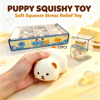 Jouet Squishy Doux en Forme de Chiot Mignon, Anti-Stress et Décompression pour Enfants et Adultes