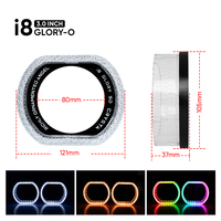 VAHID Anneaux lumineux LED RGBW 5D en acrylique pour feux de jour DRL 3.0 2.5 pouces pour la modification des phares de voiture